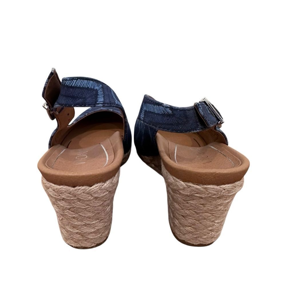 Vionic Aruba Coralina Slingback Wedge Espadrille Orthotic Arch Support Navy - Picture 3 of 7